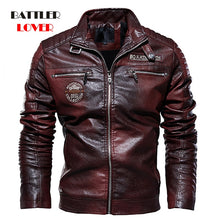 Laden Sie das Bild in den Galerie-Viewer, 2019 Men&#39;s Natural Real Leather Jacket Men Motorcycle Hip Hop Biker Winter Coat Men Warm Genuine Leather Jackets plus size 3XL