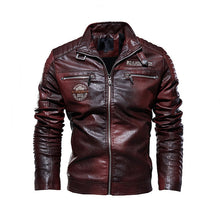 Laden Sie das Bild in den Galerie-Viewer, 2019 Men&#39;s Natural Real Leather Jacket Men Motorcycle Hip Hop Biker Winter Coat Men Warm Genuine Leather Jackets plus size 3XL